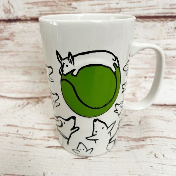 STARBUCKS Dogs and Green Tennis Ball 16oz Coffee Mug - Picture 6 of 7